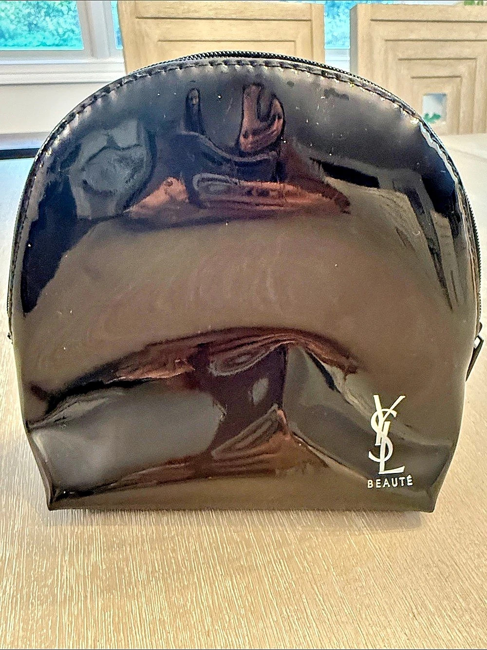 Yves Saint Laurent Beauté Black Patent Cosmetic Pouch